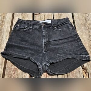 Distressed Black Faded Levi's Jean Shorts Size 8 Waist 28